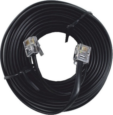 Central Flat Cablu Telefon RJ11 6P4C 10m Negru (01-01-80M)
