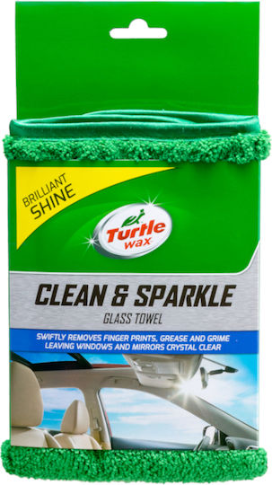 Turtle Wax Clean and Sparkle Lavetă Microfibră Lustruire pentru Windows Auto Verde 39x37cm
