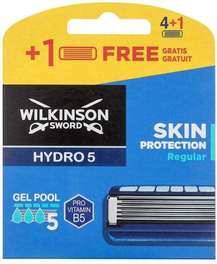 Wilkinson Sword Hydro 5 Резервни глави с 5 остриета и лубрикантна лента за чувствителна кожа 5бр