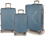 Playbags PS828 Set of Suitcases Light Blue Set 3pcs