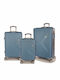 Playbags Valize De Călătorie Tough Albastru Deschis Înălțime Maximă 75cm Cu 4 Roți Set 3 Buc