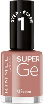 Rimmel Super Gel Step 1 Gloss Βερνίκι Νυχιών 027 Dreamer 12ml