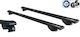 Farad Car Roof Bars Metallic 120cm for Seat Tarraco 5D 2019 Set with Roof Rack Legs and Lock Black