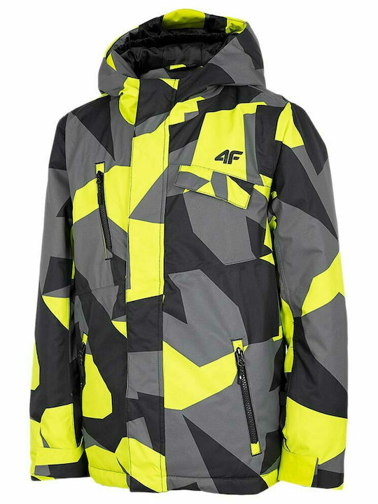 Kinder Sportjacke Kurz mit Kapuze Gray