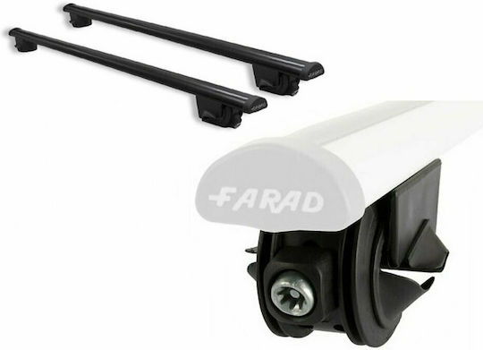 Farad Car Roof Bars Metallic 120cm for Honda Shuttle 5D 1997-2002 Set with Roof Rack Legs and Lock Black