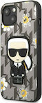 Karl Lagerfeld Ikonik Flower Back Cover Πλαστικό Γκρι (iPhone 13)