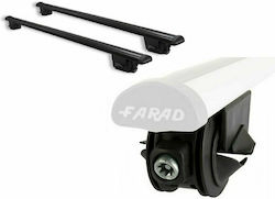 Farad Bare De Acoperiș Metalice 120 Cm Pentru Nissan Qashqai Qashqai+2 5D Cu Picioare Pentru Portbagaj De Acoperiș Și Blocare Negre
