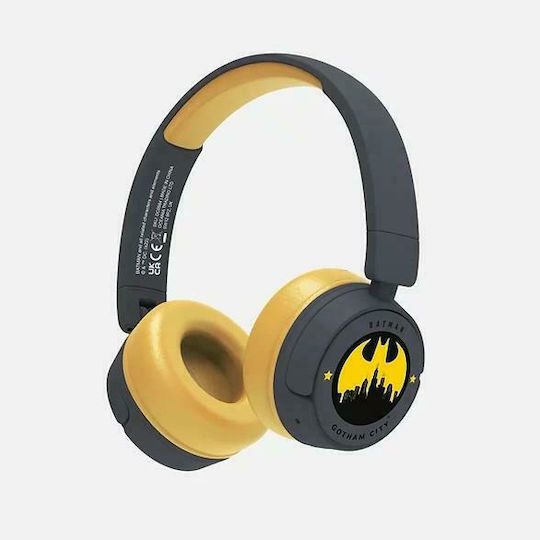 OTL DC Comics Batman Gotham City Kids Wireless / Wired On Ear Headphones with 24 hours of Operation Black
