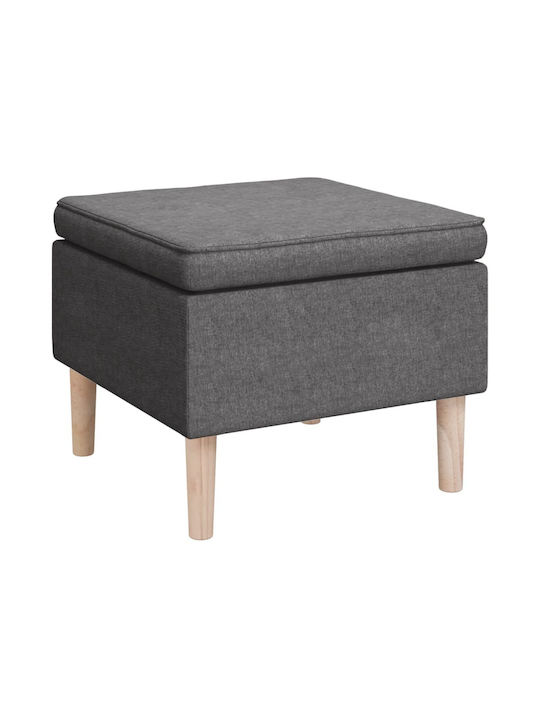 Hocker Fußhocker Gepolstert mit Stoff Light grey 55x54.5x42cm