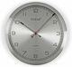 Versa Wall Clock Metallic Silver Ø25cm