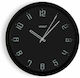 BigBuy Wall Clock Plastic Black Ø30cm