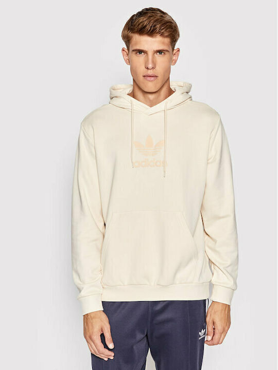 Trefoil Series Street Sweatshirt mit Kapuze Beige