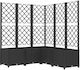 vidaXL Planter Box cu Lattice 120x136cm în Culoare Negru 318277