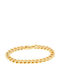 Visetti Chain Hand made of Steel Gold-plated Wide Thickness 9.1mm and Length 21cm