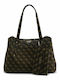 Guess Brenton Set Women's Bag Shopper Shoulder Brown