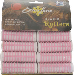 Lotus Heated Hair Rollers in Pink Colour 10 Pieces