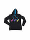 Damen Sweatshirt Kapuzen Schwarz