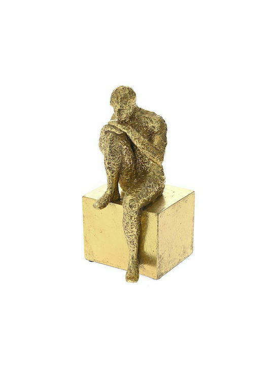 Iliadis Dekorativ Statuette aus Polyresin in Gold 10x12x22cm 1Stück