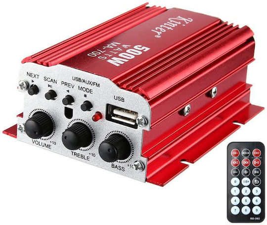 Kinter MA-700 Кола Усилвател с Дистанционно USB MP3 Радио 2 Канала