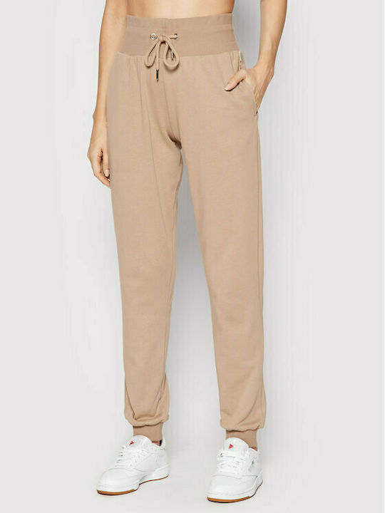 Urban Classics Women's High Waist Jogger Sweatpants Beige