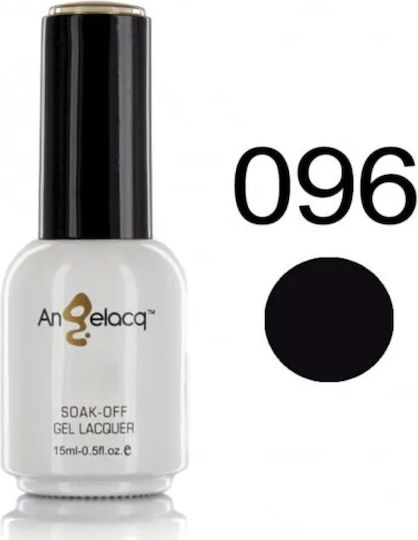 Angelacq Angelacq Ημιμόνιμο Βερνίκι Νυχιών 096 Black 15ml