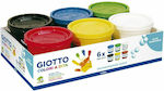 Giotto Colori A Dita Σετ Δακτυλομπογιές 200ml 6τμχ