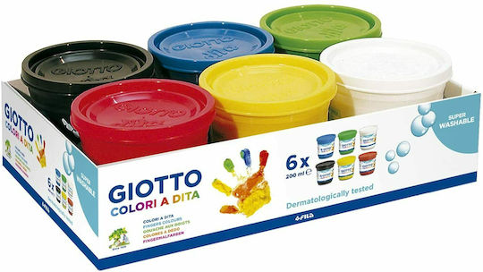 Giotto Colori A Dita Finger Paints Set 200ml 6pcs