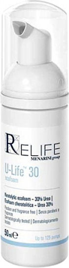 Relife U-Life Ecofoam 30% Urea 24ωρη Ενυδατική & Αναπλαστική Κρέμα Προσώπου 50ml