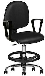 iCare Medical Stool with Backrest Black 1400CAR.2000