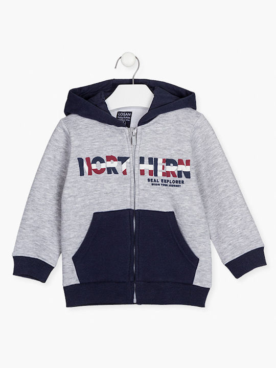 Jachetă pulover Losan Kids Coated Grey 125-6657AL - Gri deschis