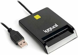 Iggual IGG316740 Cititor de carduri USB 2.0 pentru SmartCard