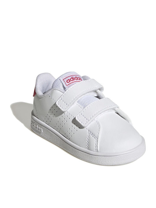Vorteil ADVANTAGE Kinder Sneakers mit Klettverschluss Cloud White / Real Pink / Core Black