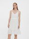 Vero Moda Mini Καλοκαιρινό All Day Φόρεμα με Τιράντα Λευκό