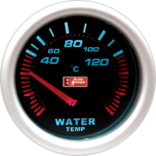 Auto Gauge Αναλογικό Όργανο Βολτόμετρο και Θερμοκρασίας Νερού Αυτοκινήτου 52mm Μαύρο 52mm