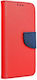 Fancy Портмоне Изкуствена кожа Red / Navy (Huawei Nova 8i / Honor 50 Lite)