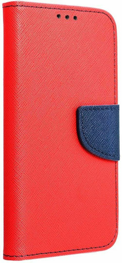 Fancy Портмоне Изкуствена кожа Red / Navy (Huawei Nova 8i / Honor 50 Lite)