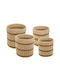 Wicker Decorative Baskets Set Beige 4pcs Spitishop