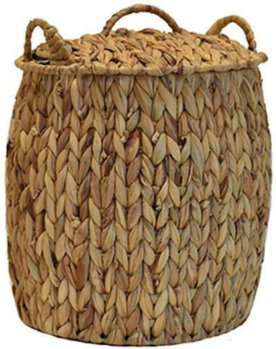 Atmosphera Dekorativer Korb Korbweide mit Deckel & Griffen Braun 23x33cm
