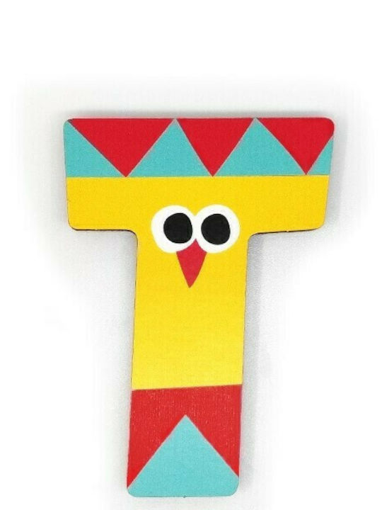 Svoora Decorative Letter Yellow made of Wood Τ ...