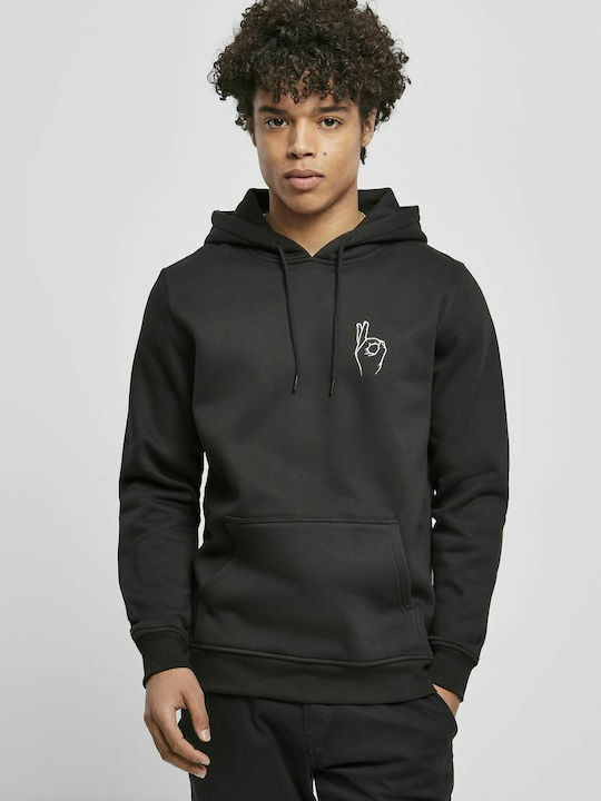 Easy Sign MT1486 Sweatshirt with Hood Black Velvet-Black Metal