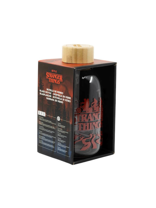Stor Stranger Things Flasche Wasser Glas mit Schraubverschluss Transparent 620ml 00695