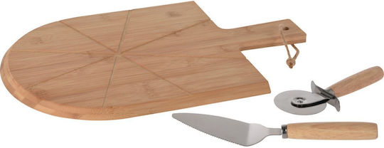 Excellent Houseware Pizza-Servierplatte mit Griff Hölzernes 43x30x1cm 3Stück