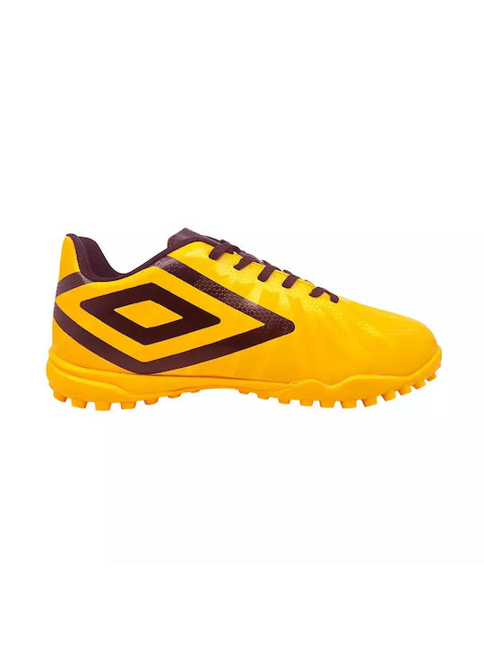 Umbro Velocita Vi League Low Football Shoes TF with Molded Cleats Yellow