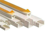 Lineme Κανάλι Καλωδίων με Αυτοκόλλητο από Πλαστικό 12mm x 12mm Λευκό 2m