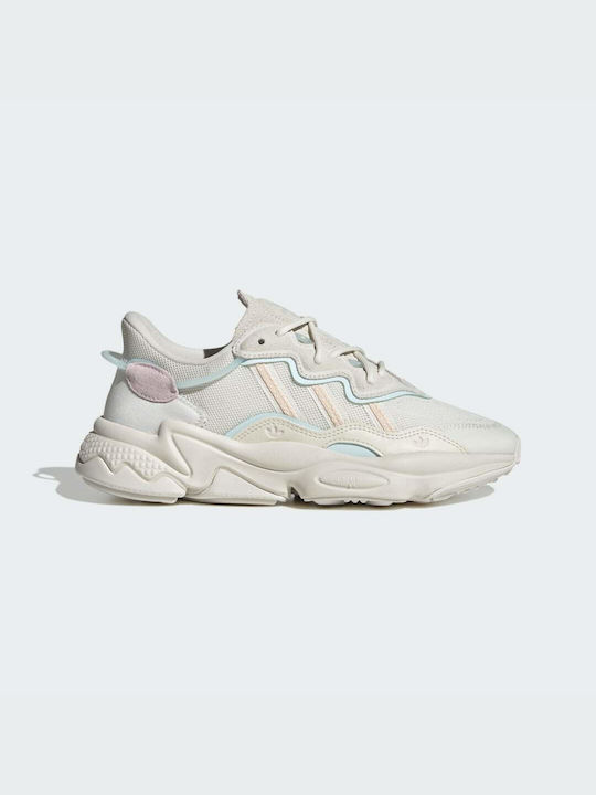 Adidas Ozweego Γυναικεία Chunky Sneakers Cloud White / Bliss Orange / Almost Blue