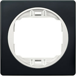 Aling Conel ERW-EON-E6801.E10 Πλαίσιο Διακόπτη 1 Θέσης σε Μαύρο Χρώμα E6801.E10