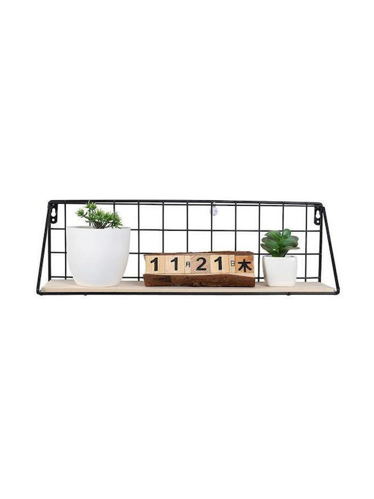 Ράφι Τοίχου Minimal Μαύρο 44.5x11.5x15.5εκ.