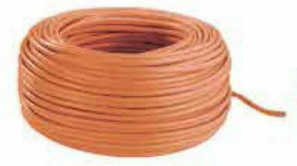 Power Cord with Cable Properties 2x1mm² in Orange Colour 1m Flexible