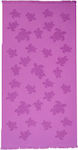 Vilebrequin Beach Fouta Beach Towel with Fringes Purple 178x89cm