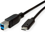 Roline USB 3.2 Cable USB-C male - USB-B male Black 1.8m (11.02.8880-10)